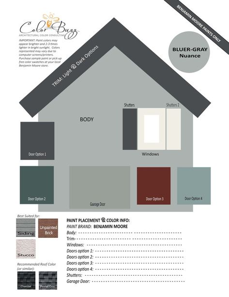 Gray Home Exterior, Exterior Paint Palette, Exterior Paint Color Palette, Color Palette Benjamin Moore, Gray Houses, Cabin Colors, Home Exterior Colors Schemes, Home Exterior Paint, Bamboo Houses