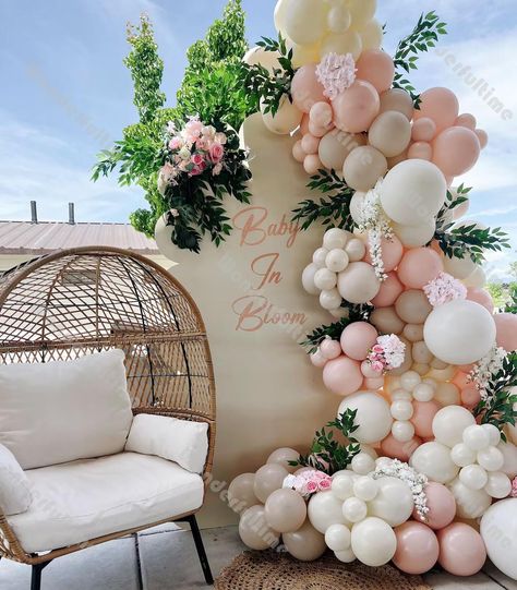 Welcome to WonderfultimeStore  Want to stand out in all parties? This is the effect that a unique balloon garland can bring to you just like a pro, This will definitely make your guests say WOW! The garland can be hung, draped, etc for a party backdrop. We photograph all of our balloon garlands here at the shop using the balloons that come in your kit so you can rest assured that your garland have the same beautiful colors! Each kit includes everything needed to create your very own balloon garland. I know it looks intimidating, but no balloon experience is required! Each kit includes everything needed to create the same DIY balloon garland.No need to run to different stores to assemble your balloon garland! 116pcs Balloon Combination Natural Sand（5inch*25pcs，10inch*25pcs，12inch*5pcs，18inc Balloon Colors, Retro Baby Showers, Baby Shower Balloon Arch, Pastel Baby Shower, Balloon Chain, Diy Bebe, Diy Balloon, Thick Skin, Retro Kids