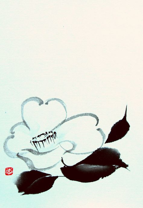 E Flowers, Sumi E Painting, Japan Painting, Flower Room, Chinese Brush Painting, Tinta China, Brush Painting, Chinese Ink, Japanese Painting