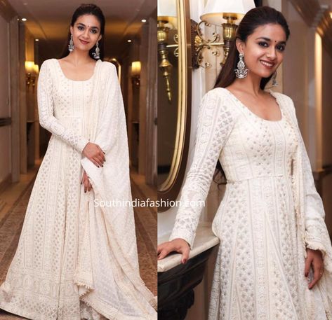 White Anarkali Suits, Gowns Dresses Indian, Amrapali Jewels, Chikankari Anarkali, Bride Saree, White Anarkali, Floor Length Anarkali, Designer Anarkali Dresses, Indian Outfits Lehenga