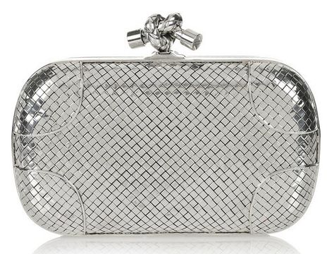 Bottega Veneta Sterling Silver Knot Clutch Bottega Veneta Handbag, Silver Clutch, Hot Bags, Bottega Veneta Bags, Best Handbags, Evening Handbag, Oui Oui, Beautiful Bags, Clutch Wallet