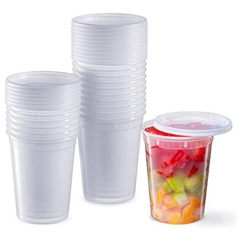 [200 Sets - 2 oz.] Disposable Portion Cups With Lids, Souffle Cups, Jello Shot Cups, Condiment Sauce Containers : Amazon.ca: Industrial & Scientific Snack Sani, Plastic Containers With Lids, Plastic Food Containers, Deli Food, Soup Containers, Cocktail Ingredients, Meal Prep Containers, Recipe Organization, Business Idea