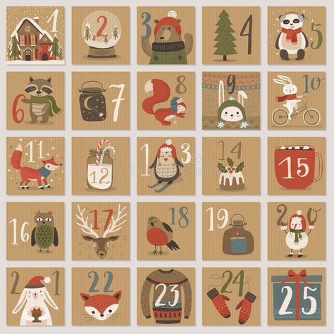 Christmas Advent Calendar, Hand Drawn Style. Stock Vector - Illustration of graphic, poster: 99458106 Advent Calendar Drawing, Calendar Drawing, Design Flyers, Christmas Advent Calendar Diy, Advent Calenders, Diy Calendar, Christmas Calendar, Diy Advent Calendar, Christmas Advent Calendar