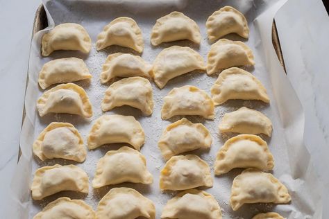 How To Cook Fresh Pierogies In Oven - Recipes.net Oven Baked Perogies, Baked Pierogies Oven, Homemade Pierogi Recipe, Baked Perogies, Authentic Meals, Potato Perogies, Pierogi Dough, Pork Spices, Perogies Recipe