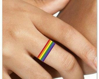 Gay Pride Tattoos, Flower Engagement Rings, Flower Engagement Ring Set, Lgbt Tattoo, Rainbow Tattoo, Peace Tattoos, Pride Tattoo, Rainbow Tattoos, Ring Finger Tattoos