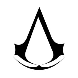 Assassin's Creed Symbol Stencil Assassins Creed Symbol, Video Game Symbols, Assassins Creed Tattoo, Pumpkin Carving Pattern, Nape Tattoo, Pumpkin Carving Stencils, Video Game Logos, Wood Burning Patterns Stencil, Gamer Tattoos