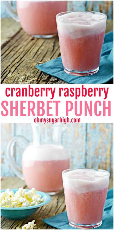 Cranberry Sherbet Punch, Cranberry Punch Recipes Non Alcoholic, Raspberry Sherbert Punch, Ginger Ale Punch, Raspberry Sherbet Punch, Raspberry Sherbert, Shower Punch, Sherbet Punch Recipes, Cranberry Ginger Ale