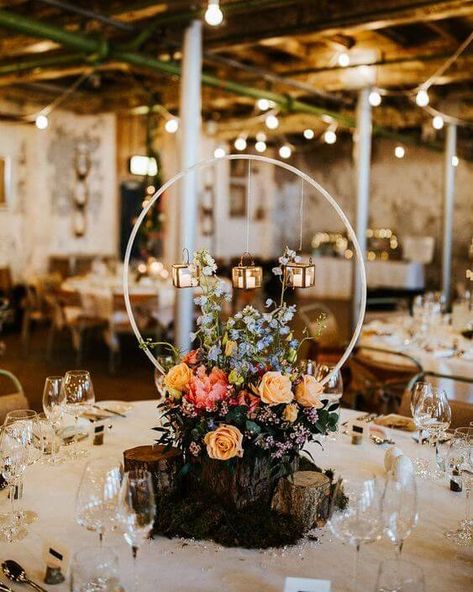 Romantic Radiance: 70+ Dreamy Lighting Ideas for Your Big Day - Make Happy Memories Mill Wedding, Wedding Floral Centerpieces, Wedding Centerpieces Diy, Whimsical Wonderland Weddings, Classy Wedding, Wedding Flower Arrangements, Wedding Table Centerpieces, Wedding Candles, Industrial Wedding