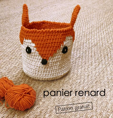 patron panier renard crochet Diy Crochet For Beginners, Zpagetti Crochet, Marque-pages Au Crochet, One Skein Crochet, Crochet 101, Baby Toys Diy, Popular Crochet, Crochet Rug Patterns, Crochet Baby Toys