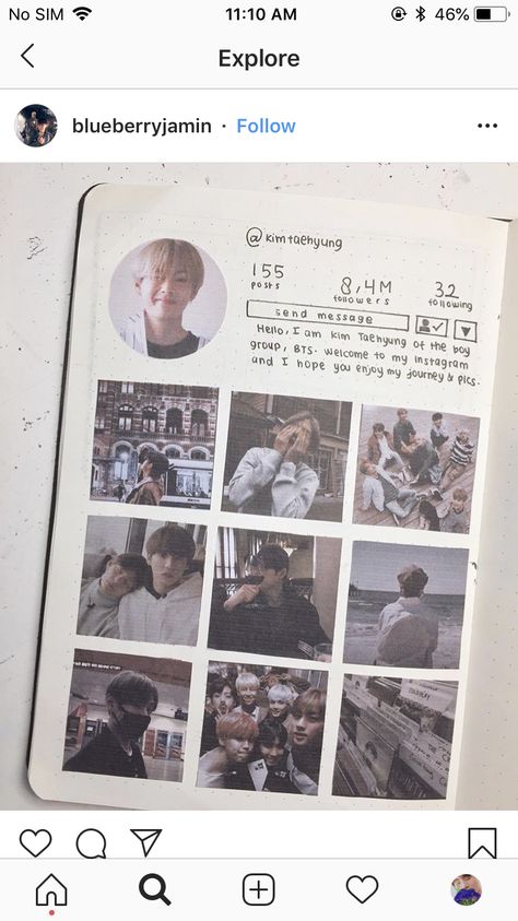 Kim Taehyung Journal, Taehyung Journal, Future Journal, Bts Diary, Bts Journal, Bullet Art, Bullet Journal 2019, Bullet Journal Cover Ideas, Bullet Journal Notes