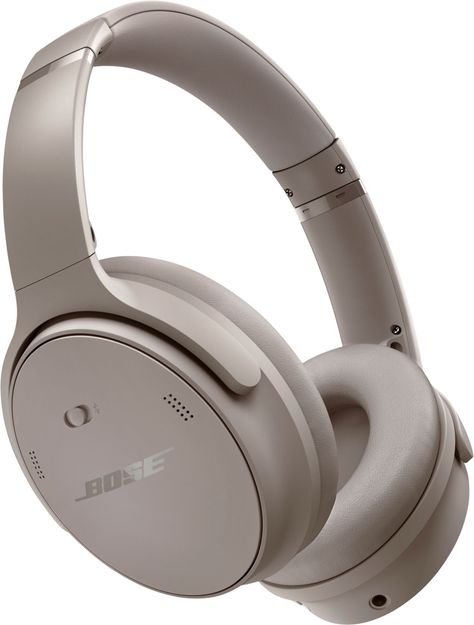 Bose QuietComfort Wireless Noise Cancelling Over-the-Ear Headphones Sandstone 884367-1100 - Best Buy Bose Headphones, Bose Quietcomfort, Girl With Headphones, Back To School Deals, Ev Charger, Home Tv, Best Buy, Sound Proofing, Wireless Headphones