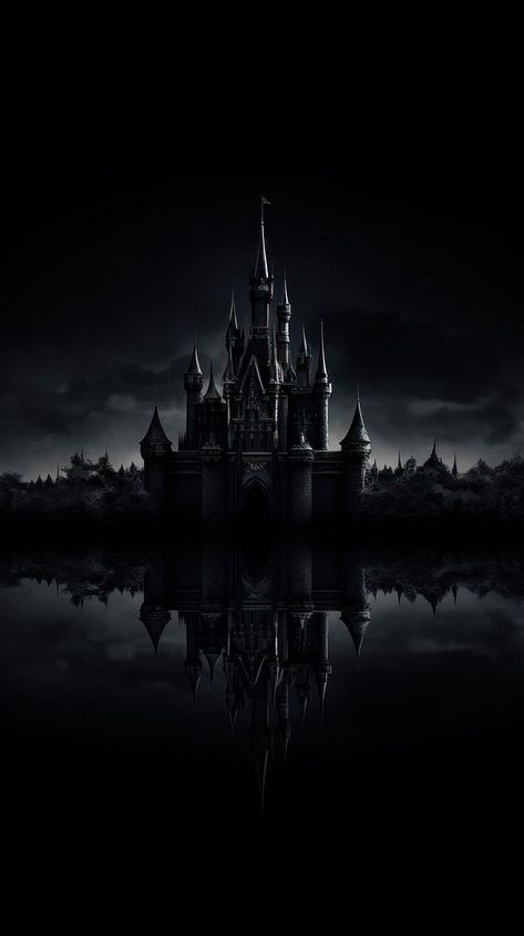 Castle architecture building night. AI generated Image by rawpixel. | premium image by rawpixel.com / Techi Dark Castle Background, Dark Castle Aesthetic, Black And White Castle, Dark Castles, Palace Aesthetic, Iphone Wallpaper Dark, Castle Night, Castle Architecture, Castle Background