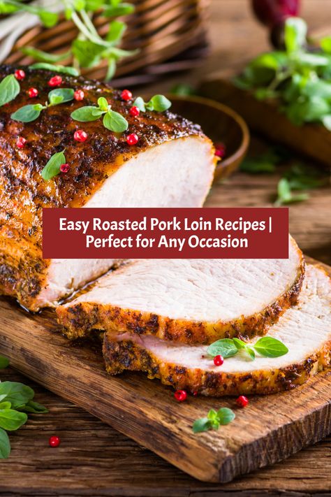 Learn how to prepare delicious roasted pork loin recipes that your family will love. Check out these easy-to-follow recipes from the experts and get creative with your next roast. With just a few simple tips and quality ingredients, you can make a delicious, healthy, roasted pork loin for any occasion! Roasted Pork Loin Recipes, Cooking Pork Loin, Roast Pork Loin, Loin Recipes, Roasted Pork Loin, Baked Pork Tenderloin, Pork Loin Roast Recipes, Pork Loin Recipes, Lean Pork