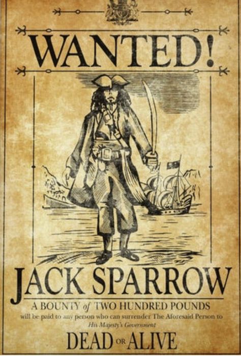 Pirates Of The Caribbean Vintage Poster, Wanted Jack Sparrow Poster, Vintage Pirates Of The Caribbean Poster, Jack Sparrow Wanted Poster, Pirates Of The Caribbean Poster Art, Jack Sparrow Poster, Pirates Of The Caribbean Poster, Pirates Of The Caribbean Aesthetic, Pirates Poster