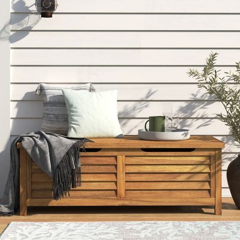 Porch Storage, Outdoor Storage Bench, Deck Storage, Deck Boxes, Patio Storage, Deck Box Storage, Solid Wood Cabinets, Deck Box, Wayfair Furniture