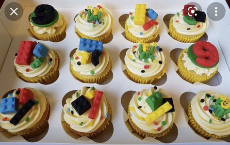 Lego Cupcake Ideas, Cupcake Themes, Lego Cupcakes, Easy Cupcakes Decoration, Cupcake Videos, Culture Festival, Cakes And Desserts, Twins Birthday, Cake Maker