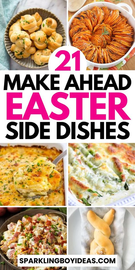 Discover the perfect Easter side dishes to complete your holiday feast! Delight your guests with fresh spring salads, creamy Easter potato dishes, and vibrant vegetable casseroles. Explore gluten-free and low-carb choices, alongside make-ahead easter sides for stress-free preparation. Whether you're looking for Easter bread recipes, colorful slaws, or festive easter deviled eggs, find inspiration to bring joy and flavor to your Easter dinner parties. So must try these easter recipes for family. Easter Bread Recipes, Ham Dinner Sides, Easter Dinner Side Dishes, Easter Vegetables, Easter Dinner Sides, Easter Dinner Party, Vegetable Casseroles, Easter Side Dishes Recipes, Spring Side Dishes