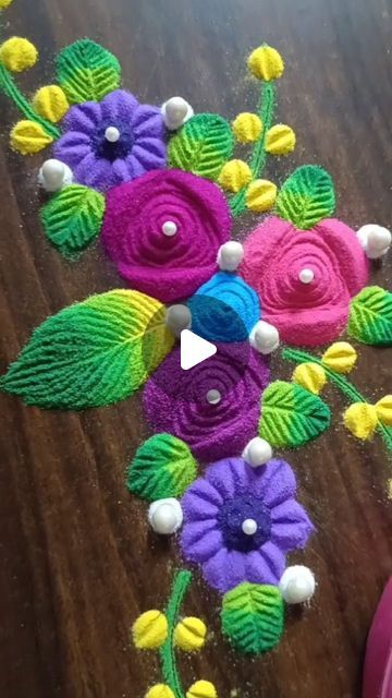 Beautiful Rangoli Designs Latest, Latest Rangoli Designs Images, Latest Rangoli Designs, Rangoli Design For Diwali, Very Easy Rangoli Designs, Latest Rangoli, Diwali Decoration Items, Simple Flower Design, Rangoli Designs Latest