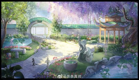 Serenitea Pot, Chinese Places, Chinese Courtyard, Ancient Chinese Architecture, Asian Landscape, Anime Places, Teapot Design, Real Anime, Landscape Concept