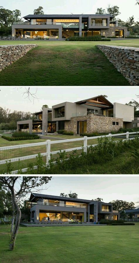 Eu quero uma casa no campo... Home Designs Exterior, House Architecture Design, Dream House Exterior, Residential Architecture, Design Case, Modern House Exterior, House Designs Exterior, Contemporary Architecture, Home Fashion