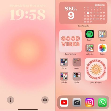 Lock Home Screen, Aura Pink, Organize Phone Apps, Cute Backgrounds For Iphone, Screen Iphone, Ios App Iphone, Iphone Life Hacks, Iphone Wallpaper Ios, Iphone Lockscreen Wallpaper