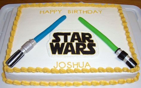 Light Saber Cake, Happy Birthday Patrick, Star Wars Cake Toppers, Star Wars Birthday Cake, Star Wars Cake, Star Wars Birthday Party, Turning 30, Birthday Star, Star Wars Logo