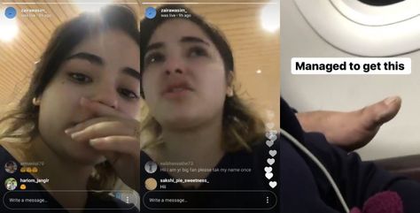 Vistara Flight, Zaira Wasim, Man Sitting, Negative Comments, Touching Herself, Jive, Live Video, The Man, Acting