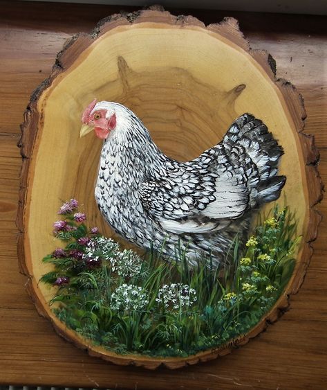 Bois Intarsia, Leaf Print Art, Farm Animal Paintings, Africa Art Design, Wood Burning Stencils, Rooster Painting, Chicken Painting, Wood Slice Art, Rooster Art