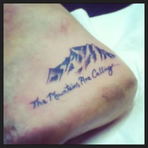 Mountain tattoo i love you and <3 #tattoo #mountain #mountaintattoos Hiking Hair, Tattoo Mountain, Mountain Tattoos, Mountain Range Tattoo, Bright Tattoos, Favorite Tattoos, Hiking Tattoo, Mountains Are Calling, Different Tattoos