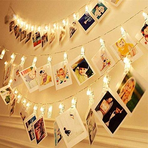 Dopheuor Photo Clip String Lights LED Fairy Clip String Lights Hanging Photo Pictures Battery Operated for Gifts Patio Christmas Bedroom Wedding Birthday Party Halloween Festival Decor (no Battery) Lighted Garland, Copper String Lights, Photo Garland, Lights Wedding Decor, Outdoor Fairy Lights, Battery String Lights, Clip Lights, Gender Reveals, Indoor String Lights