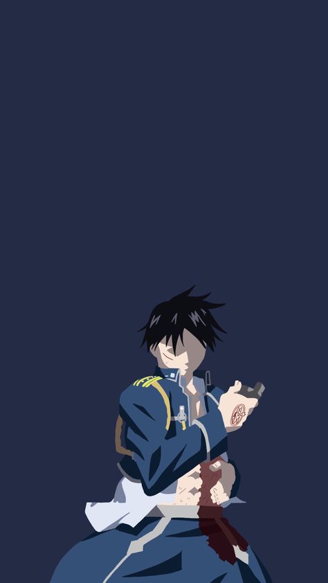 Fmab Wallpaper Iphone, Minimalist Lockscreen, Japanese Vibes, Minimal Wallpapers, Mustang Wallpaper, Riza Hawkeye, Roy Mustang, Minimal Wallpaper, Fullmetal Alchemist Brotherhood