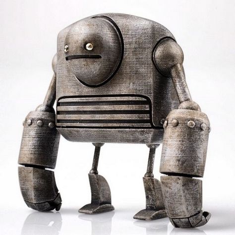 Just Robots by Onorio and Scott: The Most Adorable 3D Printed Robots Ever! #3DPrinting 3d Drawing Ideas, 3d Printed Robot, Steampunk Robots, 3d Monster, 3d Karakter, Monster Ideas, Bmw Isetta, Vintage Robots, Robot Sculpture