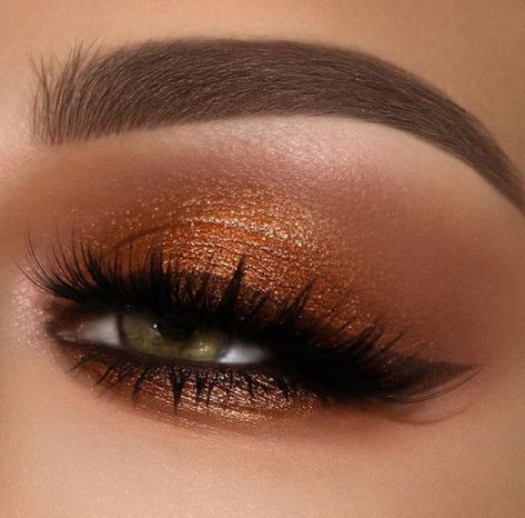 ~ Copper Eyeshadow Looks, Autumn Eyes, Copper Eyeshadow, Monolid Eye Makeup, Monolid Eyes, Monolid Makeup, Copper Eye, Eye Makeup Cut Crease, Wedding April