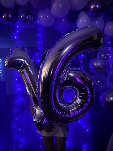 House Of Balloons Sweet 16, 16 Birthday Balloons Aesthetic, Blue And Purple Sweet 16 Decorations, Blue And Purple Party Decor, Purple Themed Birthday Party Ideas, Masquerade Party Decorations Sweet 16 Purple, Sweet 16 Asthetic, Purple Sweet 16 Aesthetic, Sweet 16 Ideas Purple