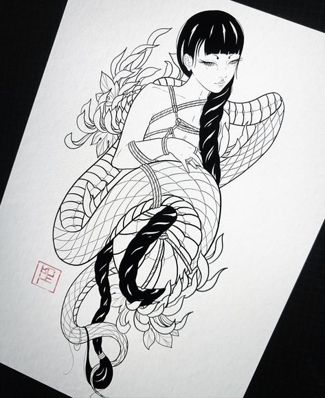 Nure Onna, Yokai Tattoo, Folklore Art, Flash Design, Anime Tattoo, Japanese Artwork, Anime Tattoos, Tattoo Inspo, Back Tattoo