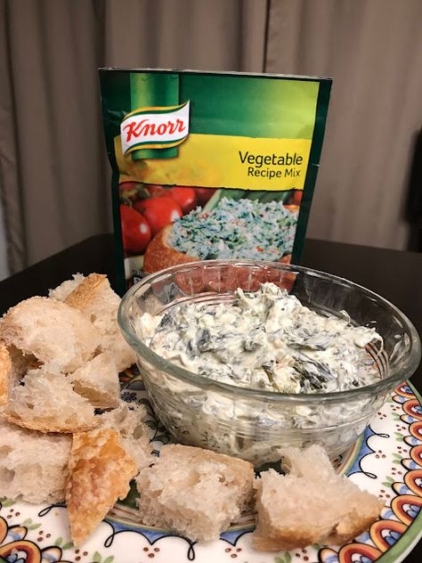 Spinach Dip Knorr Vegetable Dip, Knorr Spinach Dip, Soup Bread, Swedish Pancakes, Spinach Dip Recipe, Vegetable Dip, Food Cookies, Dinner Side, Easy Budget