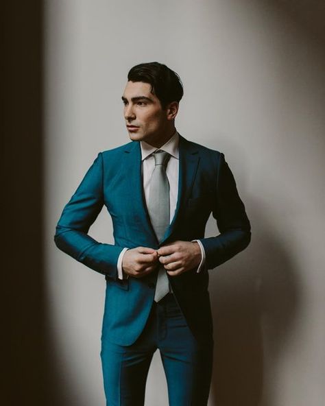 Brandon Scott on Instagram: "Teal suit 👌🏼Would you rock this colour on your wedding?" Teal Wedding Suit, Teal Groomsmen Attire, Teal Groomsmen, Orange Weddings, Teal Suit, Brandon Scott, Burnt Orange Weddings, Blue Suit Men, Colour Analysis