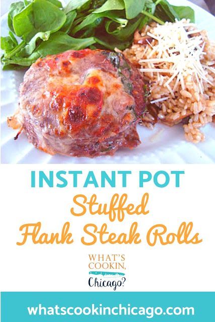 Instant Pot: Stuffed Flank Steak Rolls Flank Steak Instant Pot, Flank Steak Rolls, Steak Roll Ups, Stuffed Flank Steak, Steak Rolls, Beef Flank Steak, Flank Steak Recipes, Beef Roll, Vitamix Recipes