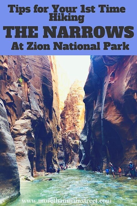 Nervous about hiking the Narrows at Zion National Park? I was! Almost anyone can do The Zion Narrows Day Hike! Find out what you REALLY need to know before you go! #zionnationalpark #narrows #hiking #utah #nationalpark #usatravel Zion Narrows, Zion National Park Photography, Hiking The Narrows, National Parks America, The Narrows, Utah Road Trip, Zion National Park Utah, National Parks Photography, Into The West