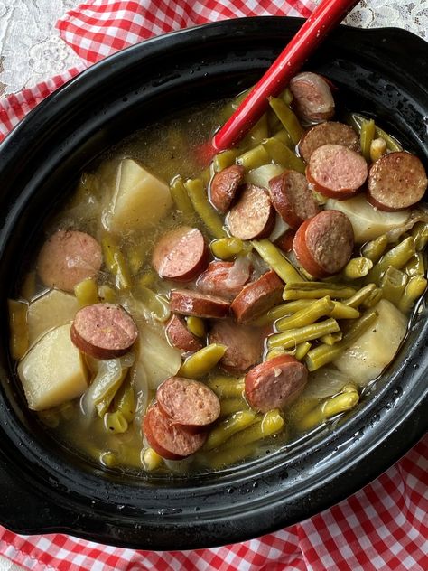 Crockpot Meals Archives Potatoes Sausage And Green Beans, Sausage Potatoes And Green Beans Soup, Green Bean Sausage And Potatoes, Sausage Green Beans Potatoes, Sausage Green Beans And Potatoes, Sausage Potatoes Green Beans, Sausage Green Beans, Sausage And Green Beans, Sausage Beans