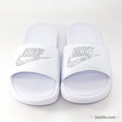 💎 Custom Nike Slides with Swarovski Crystals ✨ – Jezelle.com Custom Nike Slides, Nike Benassi Slides, Swarovski Nike, Nike Slippers, Nike Benassi, Nike Slides, Soccer Boots, Pay Attention To Me, We Get Married