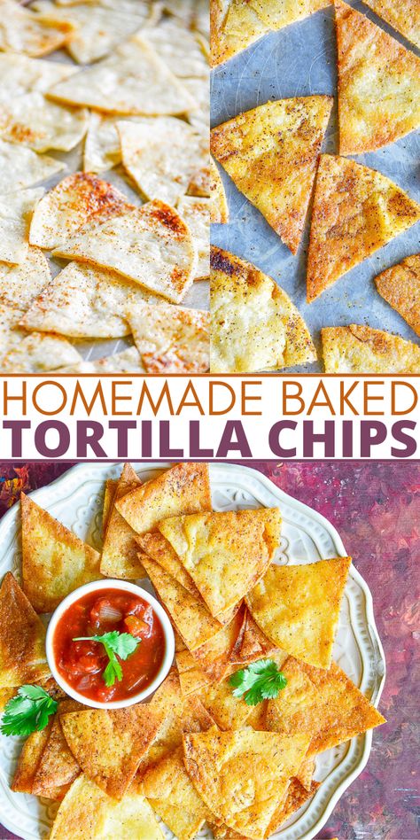 Tortilla Chips Recipe, Tortilla Chip Recipe, Baked Tortilla Chips, Easy Salsa Recipe, Scratch Cooking, Homemade Corn Tortillas, How To Make Tortillas, Homemade Tortilla Chips, Averie Cooks