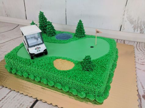 Golf Cookie Cake Ideas, Golf Sheet Cake Ideas, Golf Themed Cookie Cake, Fore Tee Birthday Cake, Golf Cake Ideas For Men, Golf Cakes For Kids, Golf Sheet Cake, Golf Cakes For Men Birthdays, Golf Grooms Cake