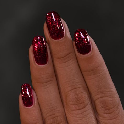 Amazon.com : ILNP Bitten - Deep Blood Red Jelly Shimmer Nail Polish : Beauty & Personal Care Red Sparkle Nails, Deep Winter Colors, Shimmer Nail Polish, Come Closer, Red Jelly, Nail Shimmer, Red Sparkle, Deep Winter, Sparkle Nails