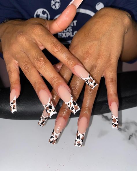 French Nails Fall, Nails Brown French, French Nails Black, Brown French Nails, Fall Nails Brown, Nails White French, White French Nails, Camo Nails, Brown French