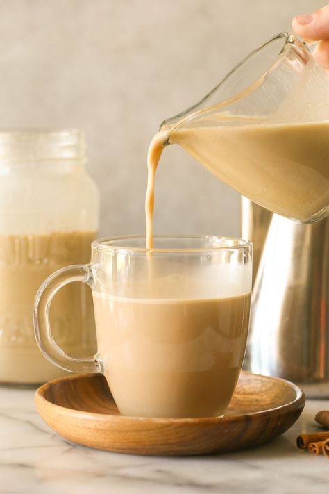 Brown Sugar Cinnamon Coffee Creamer, Cinnamon Coffee Creamer, Almond Milk Coffee Creamer, Almond Milk Creamer, Homemade Coffee Creamer Recipe, Diy Coffee Creamer, Brown Sugar Simple Syrup, Almond Milk Coffee, Morning Cup Of Coffee