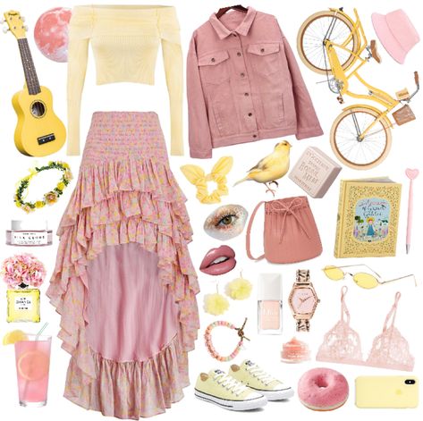 Gemini Outfits, Fruit Outfits, Lemonade Outfit, Cottagecore Clothes, Space Outfit, Dream Aesthetic, Cottagecore Fashion, Cottagecore Aesthetic, Strawberry Lemonade