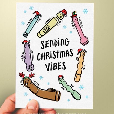 Sending those Christmas Vibes!!! Lol Friend Christmas Card, Rude Christmas Cards, Husband Christmas Card, Christmas Humor Ecards, Vibes Funny, Funny Holiday Cards, Hand Drawn Cards, Funny Holiday, Printable Christmas Cards