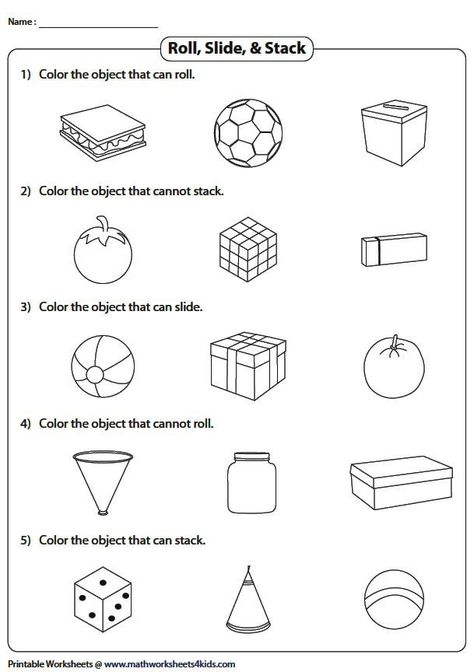 !

These hands-on worksheets are perfect for helping your child learn about shapes. They'll have fun rolling, sliding, and stacking different shapes while they learn the names of each 2nd Grade Math Games, Math Worksheets For Kids, 3d Shapes Worksheets, Learning Websites For Kids, Learn Shapes, Shapes Kindergarten, First Grade Math Worksheets, Math Sheets, Math Charts