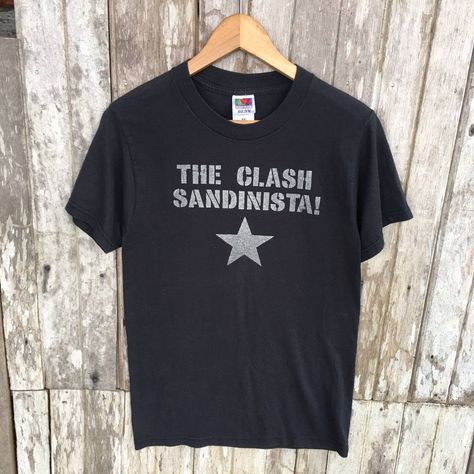 Vintage Vintage 90s The Clash Sandinista Album Band Tee | Grailed The Clash Band, Men's Tops, The Clash, Band Tees, Vintage Tops, Very Rare, Vintage Men, Vintage 90s, Mens Graphic Tshirt